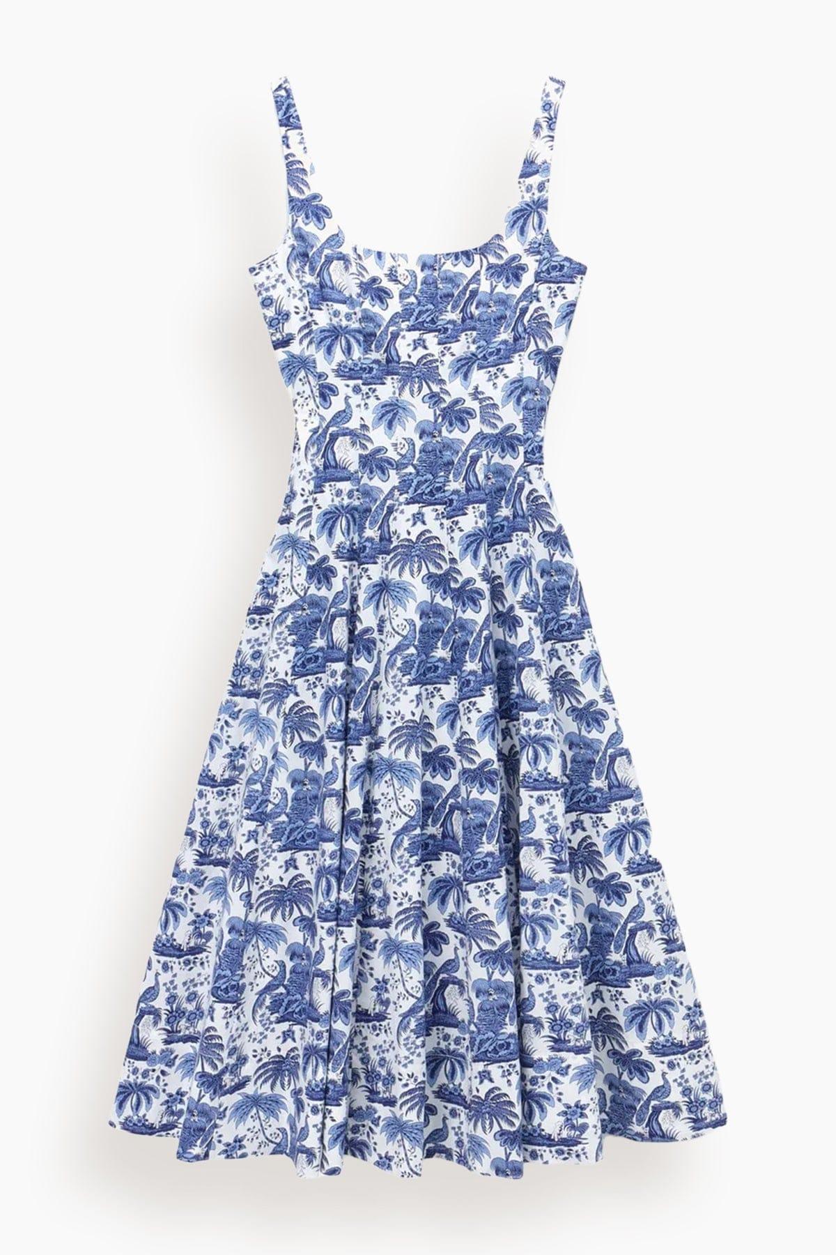 Wells Dress in Blue Toile by STAUD