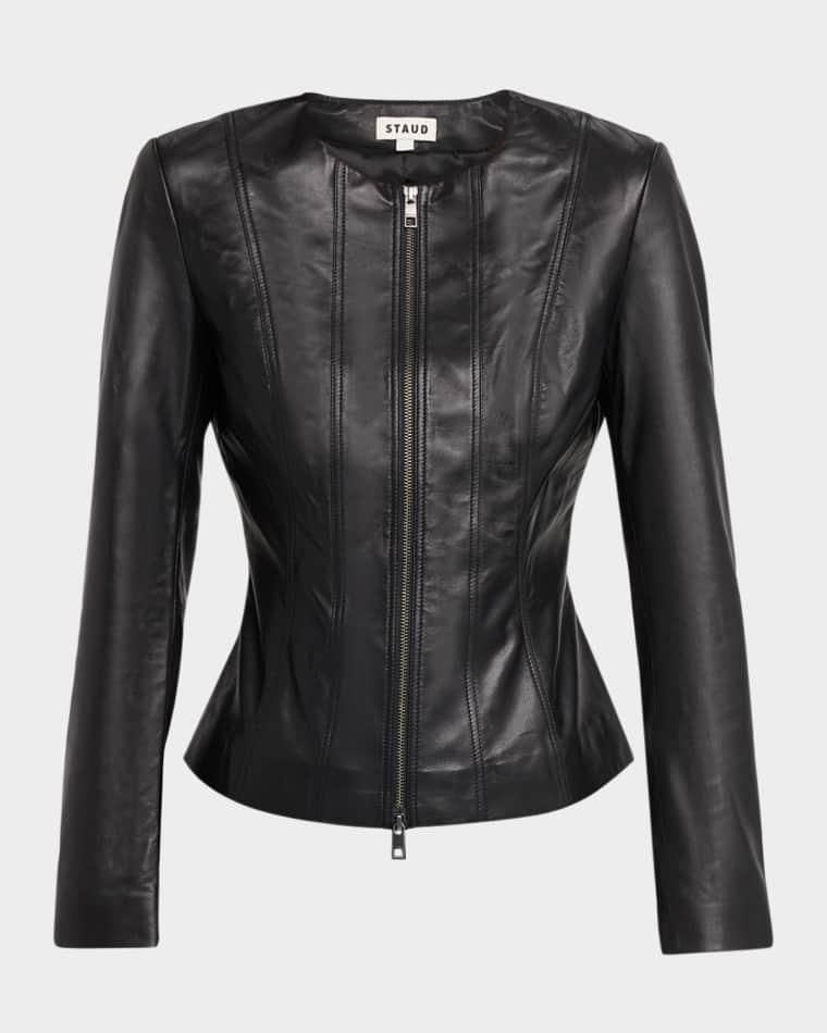 Wells Leather Jacket by STAUD
