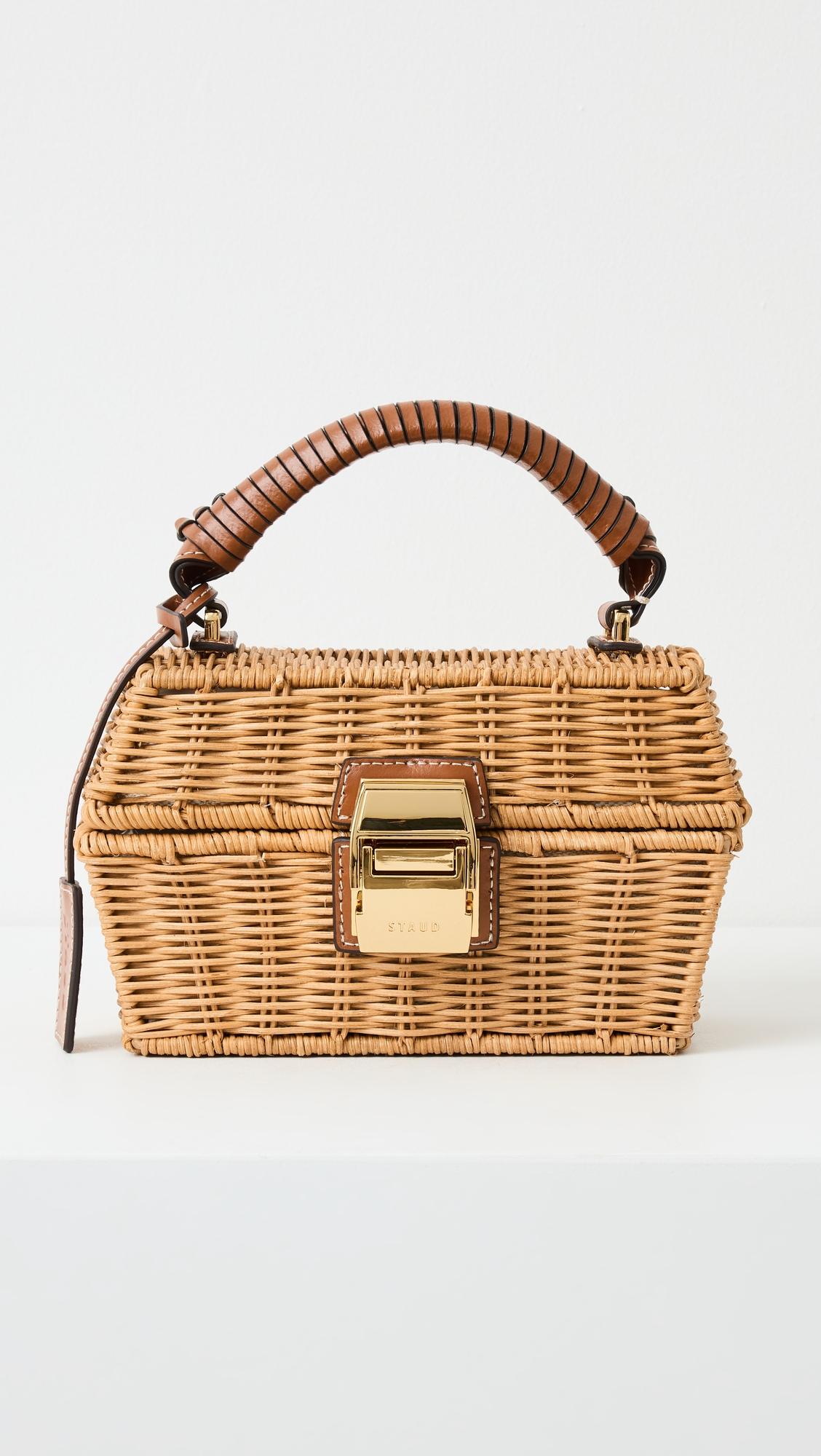 Wicker Tackle Box Bag by STAUD