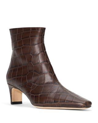 Women's Wally Croc-Embossed Ankle Booties by STAUD