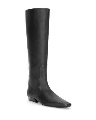 Women's Wally Leather Flat Boots by STAUD