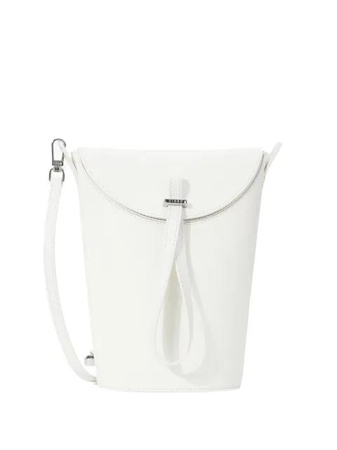 leather bucket bag top handle by STAUD