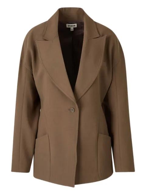 peak-lapel single-breasted blazer by STAUD