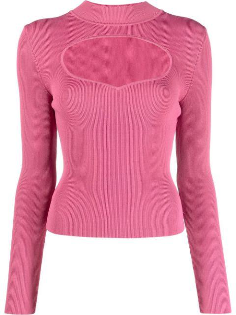 ribbed-knit cut-out jumper by STAUD