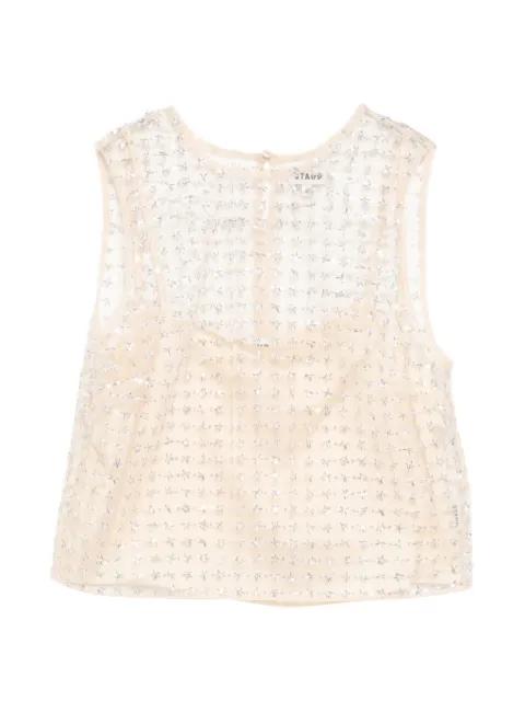 sequined tulle top by STAUD