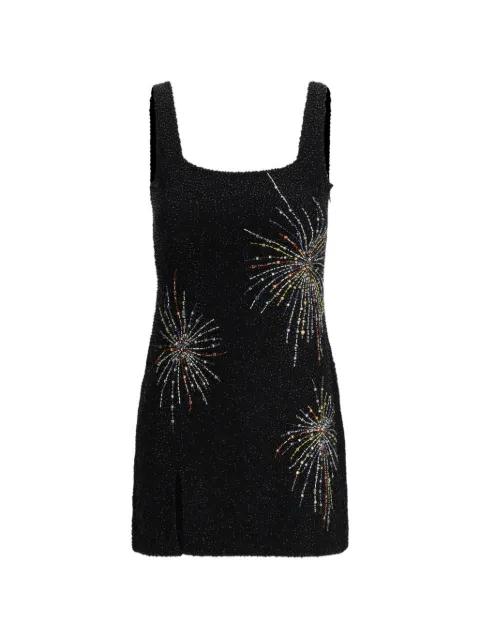split beaded mini dress by STAUD