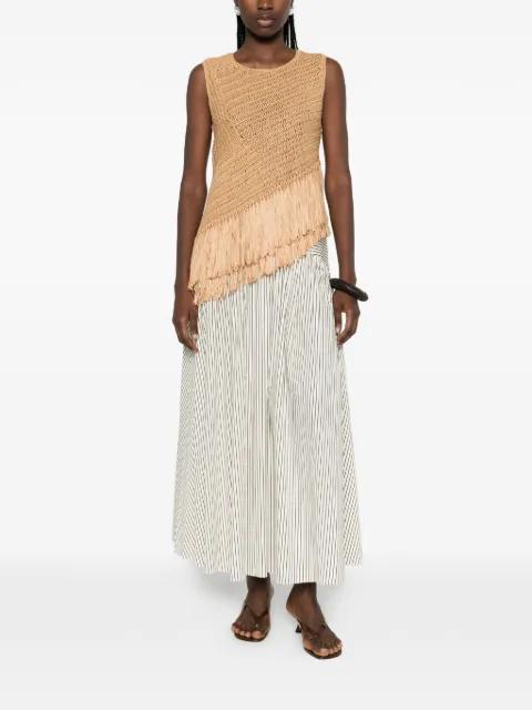 stripped panelled midi skirt by STAUD