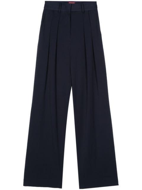 wide-leg pleated trousers by STAUD