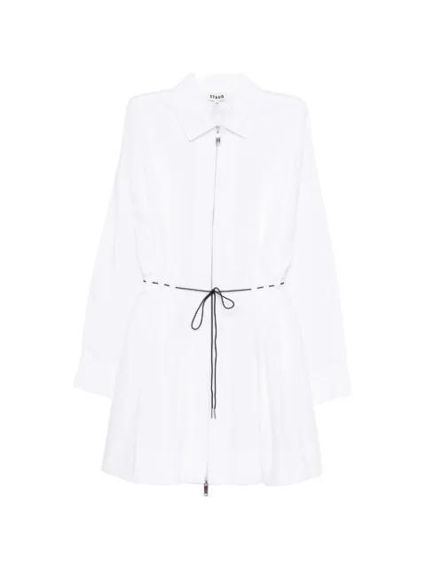 zip drawstring mini dress by STAUD