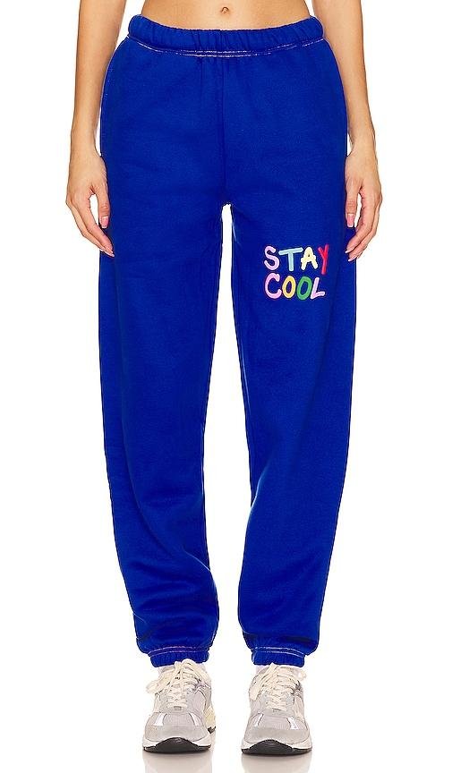 Stay Cool Puff Paint Sweatpant in Royal by STAY COOL
