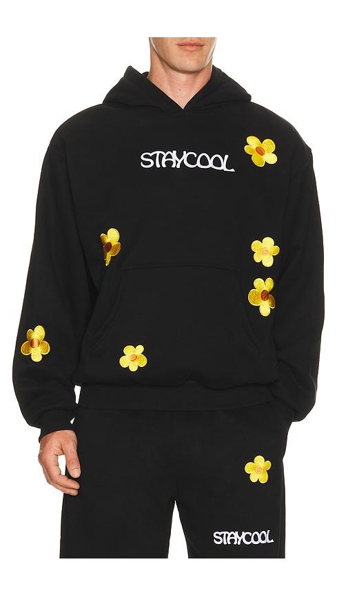 Stay Cool Sunflower Hoodie in Black by STAY COOL