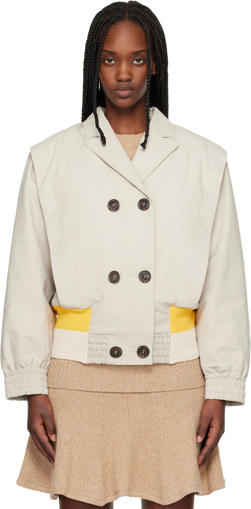 Beige Joni Jacket by STEFAN COOKE