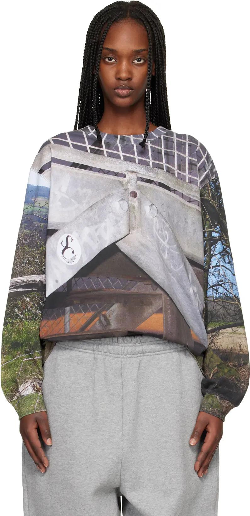 Multicolor Country View Long Sleeve T-shirt by STEFAN COOKE