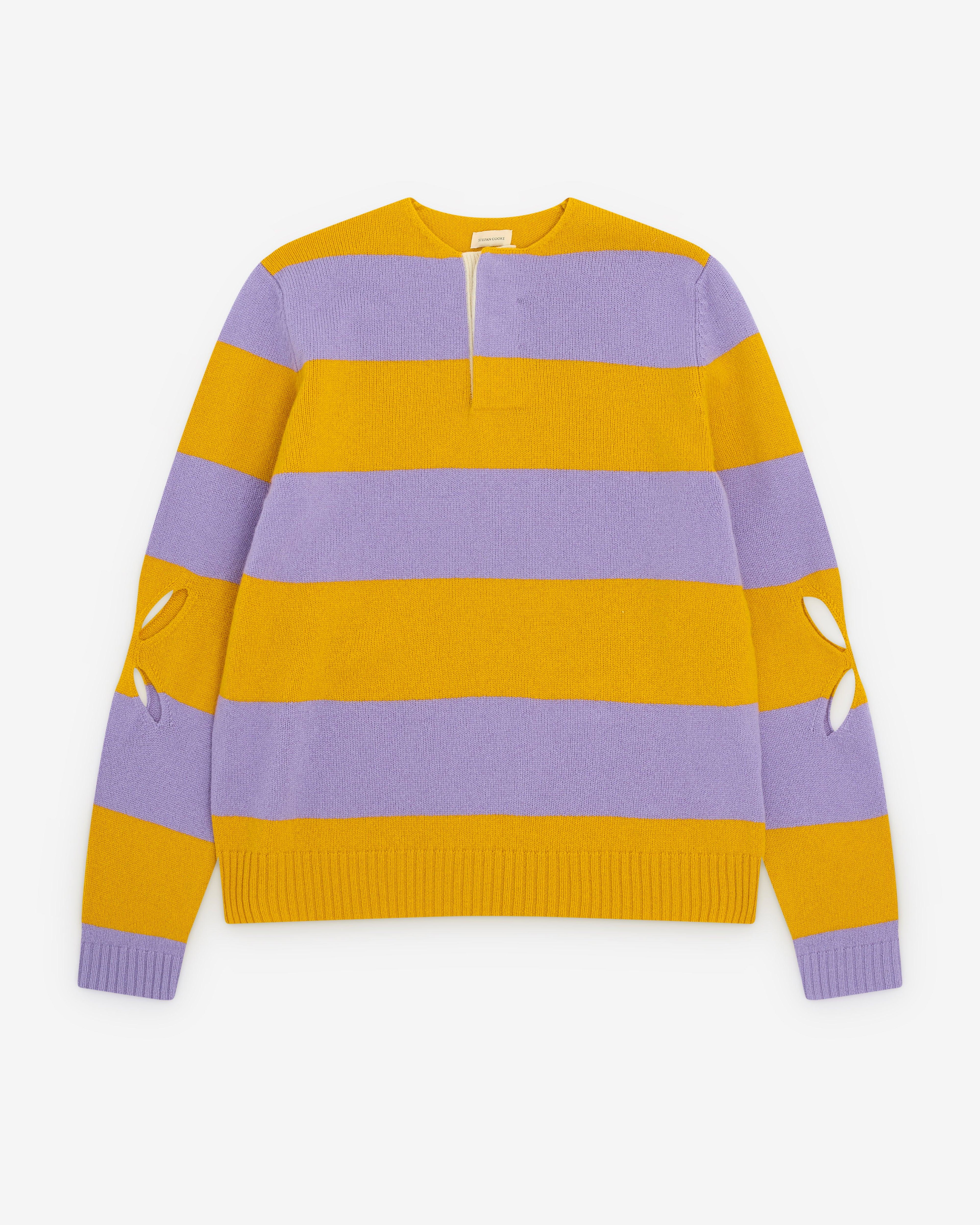 Stefan Cooke - Men’s Rugby Knit - (Yellow/Purple) by STEFAN COOKE