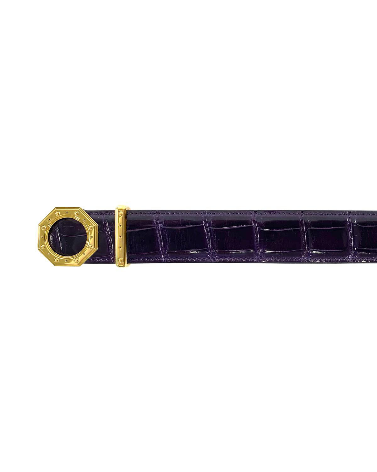 Men's Crocodile Leather Belt by STEFANO RICCI