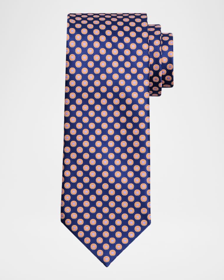 Men's Floral-Circle Silk Tie by STEFANO RICCI