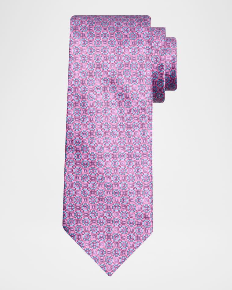 Men's Geometric-Circle Silk Tie by STEFANO RICCI