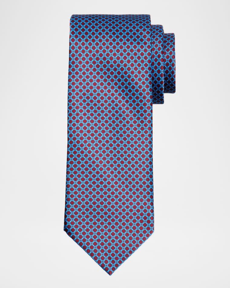 Men's Geometric-Link Silk Tie by STEFANO RICCI
