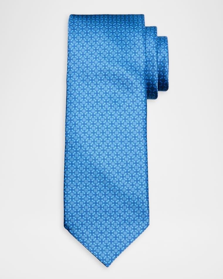 Men's Geometric Square Silk Tie by STEFANO RICCI