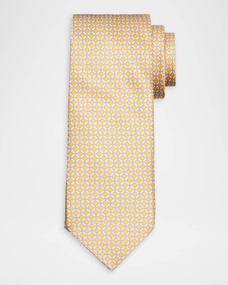 Men's Geometric Square Silk Tie by STEFANO RICCI
