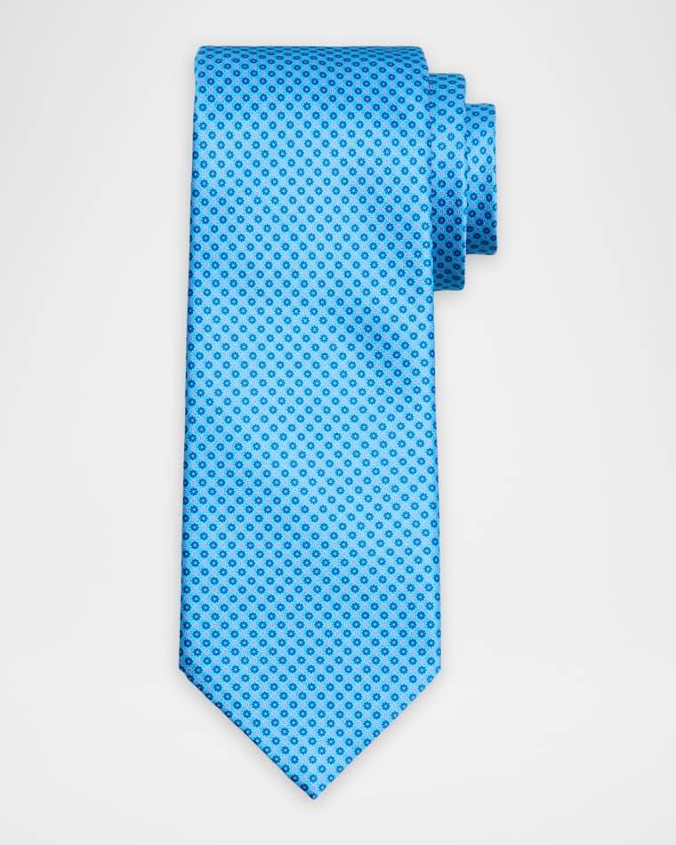 Men's Micro-Floral Silk Tie by STEFANO RICCI