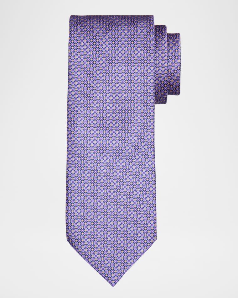 Men's Micro-Floral Silk Tie by STEFANO RICCI