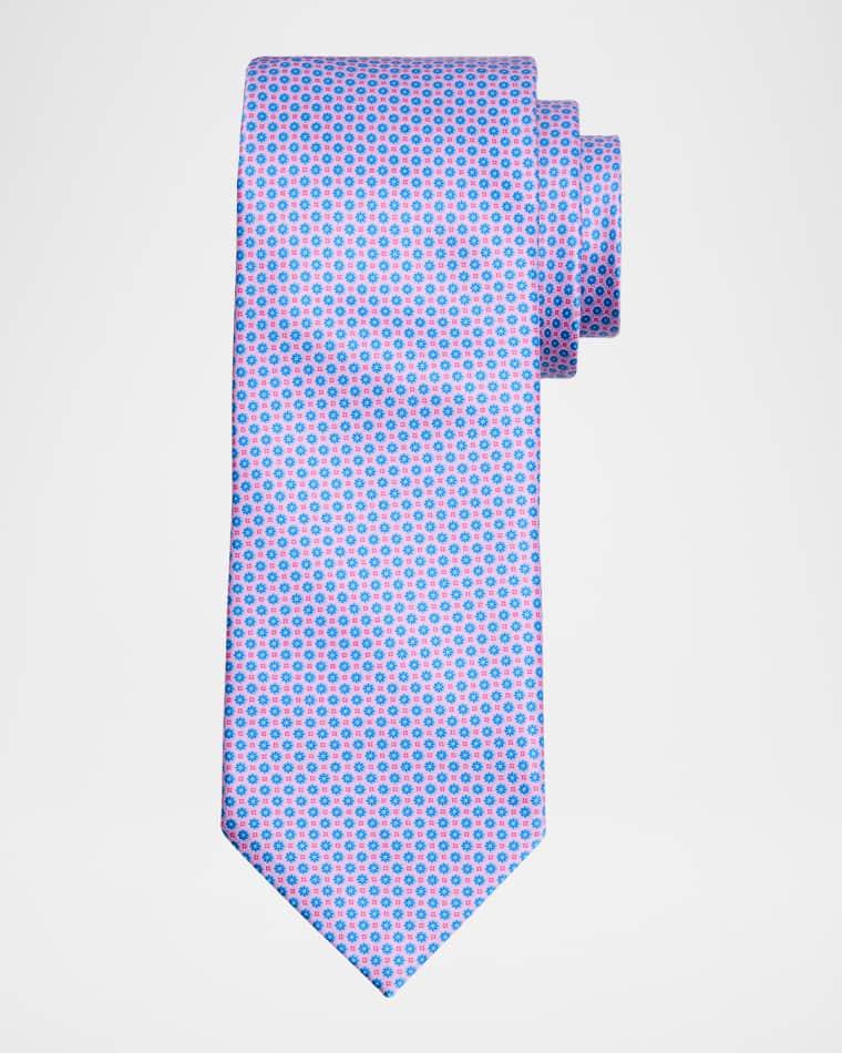 Men's Micro-Floral Silk Tie by STEFANO RICCI