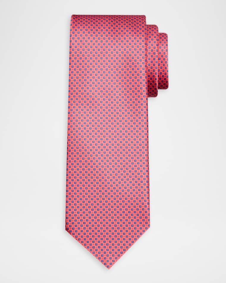 Men's Micro-Geometric Diamond Silk Tie by STEFANO RICCI