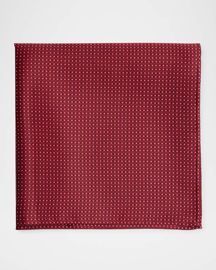 Men's Micro-Geometric Silk Pocket Square by STEFANO RICCI