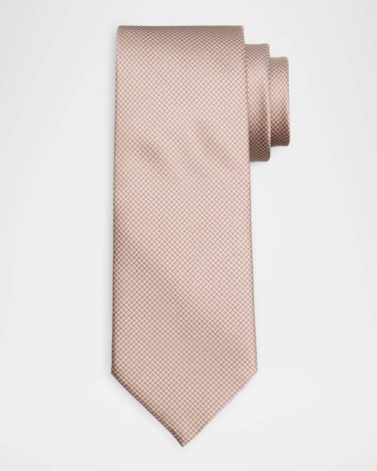 Men's Micro-Houndstooth Silk-Blend Tie by STEFANO RICCI
