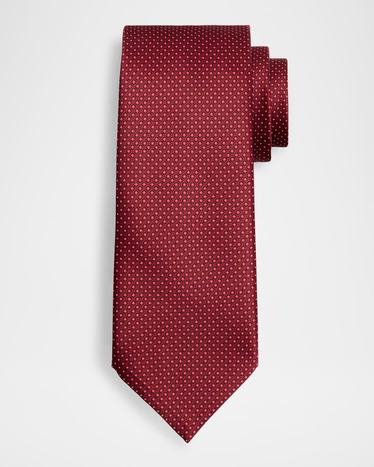 Men's Micro-Medallion Silk Tie by STEFANO RICCI