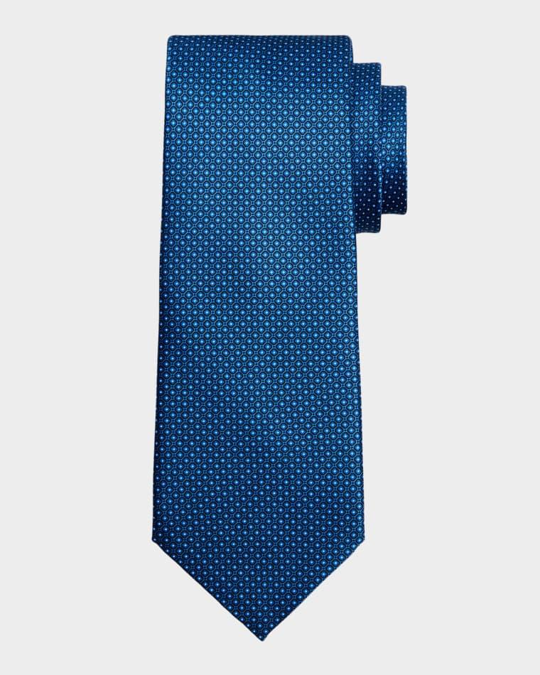 Men's Micro-Medallion Silk Tie by STEFANO RICCI