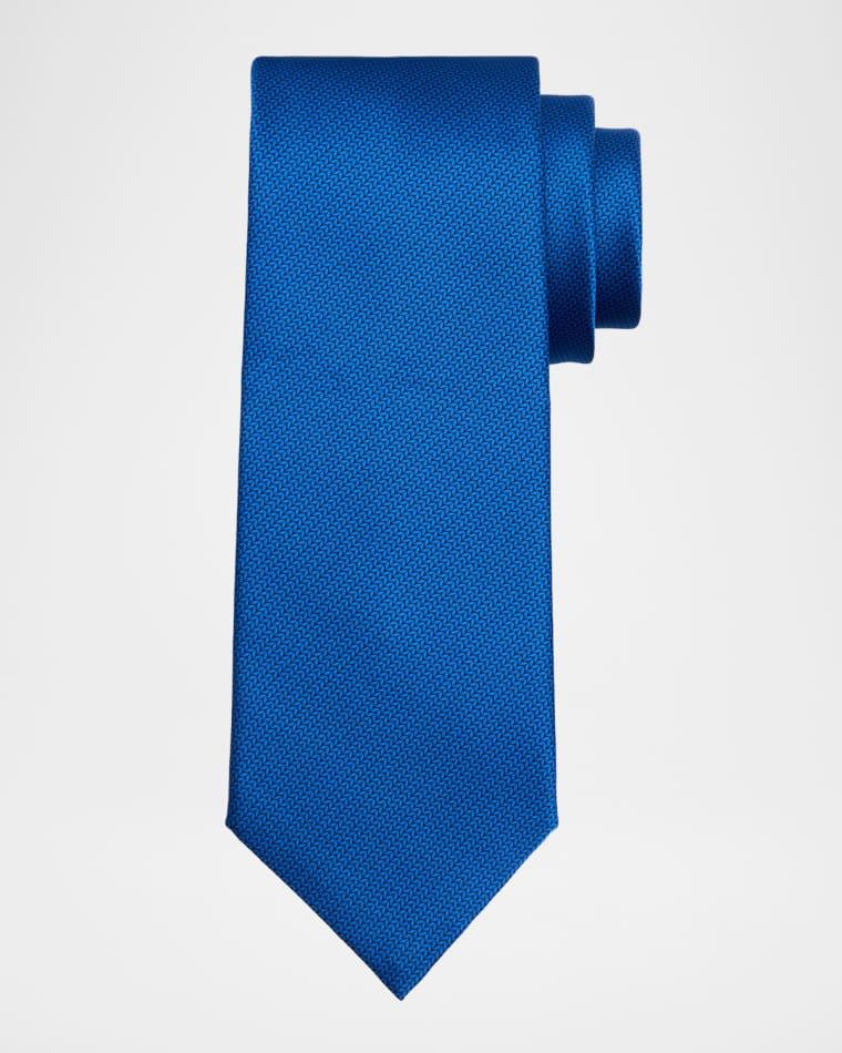 Men's Petite Chevron Silk-Blend Tie by STEFANO RICCI