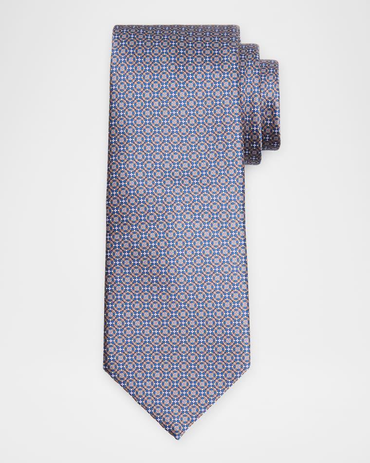 Men's Petite Medallion Silk Tie by STEFANO RICCI