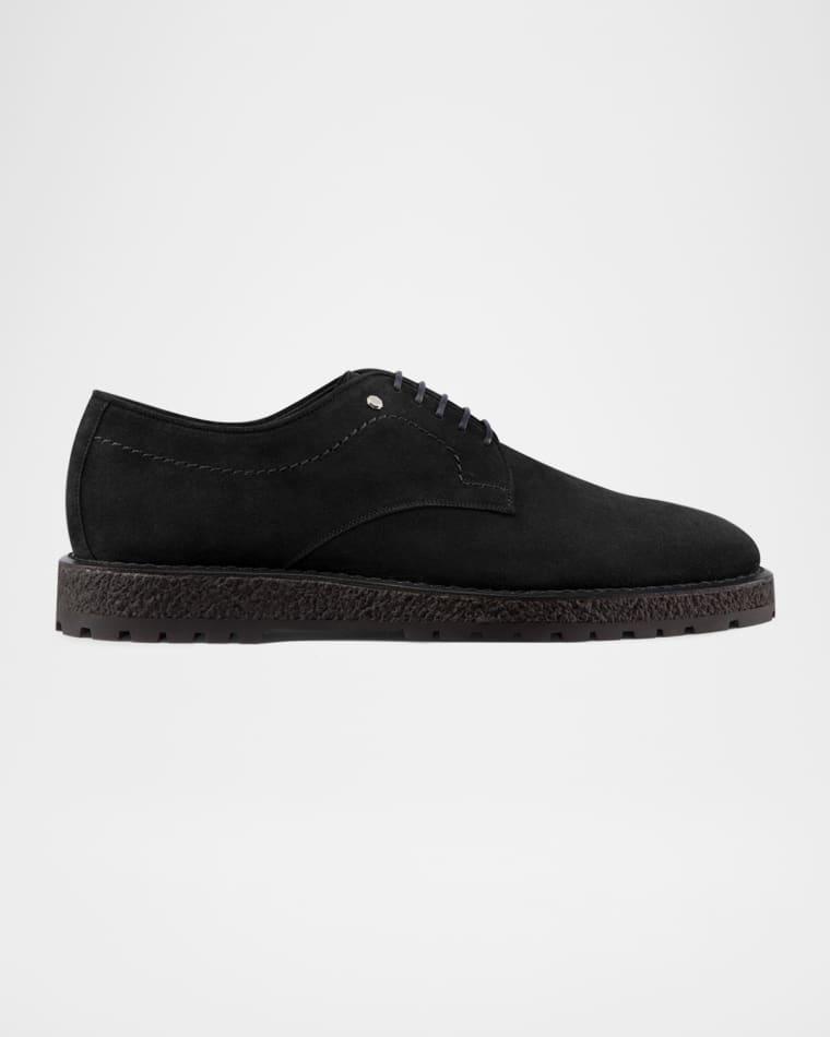 Men's Suede Crepe-Sole Derby Sneakers by STEFANO RICCI