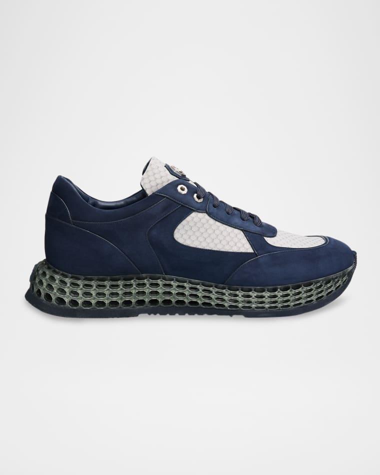 Men's Suede & Technical Fabric Sneakers by STEFANO RICCI