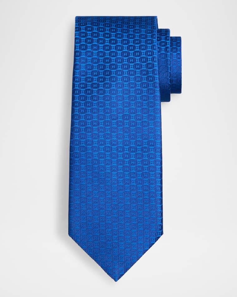 Men's Tonal Woven Oval Silk Tie by STEFANO RICCI