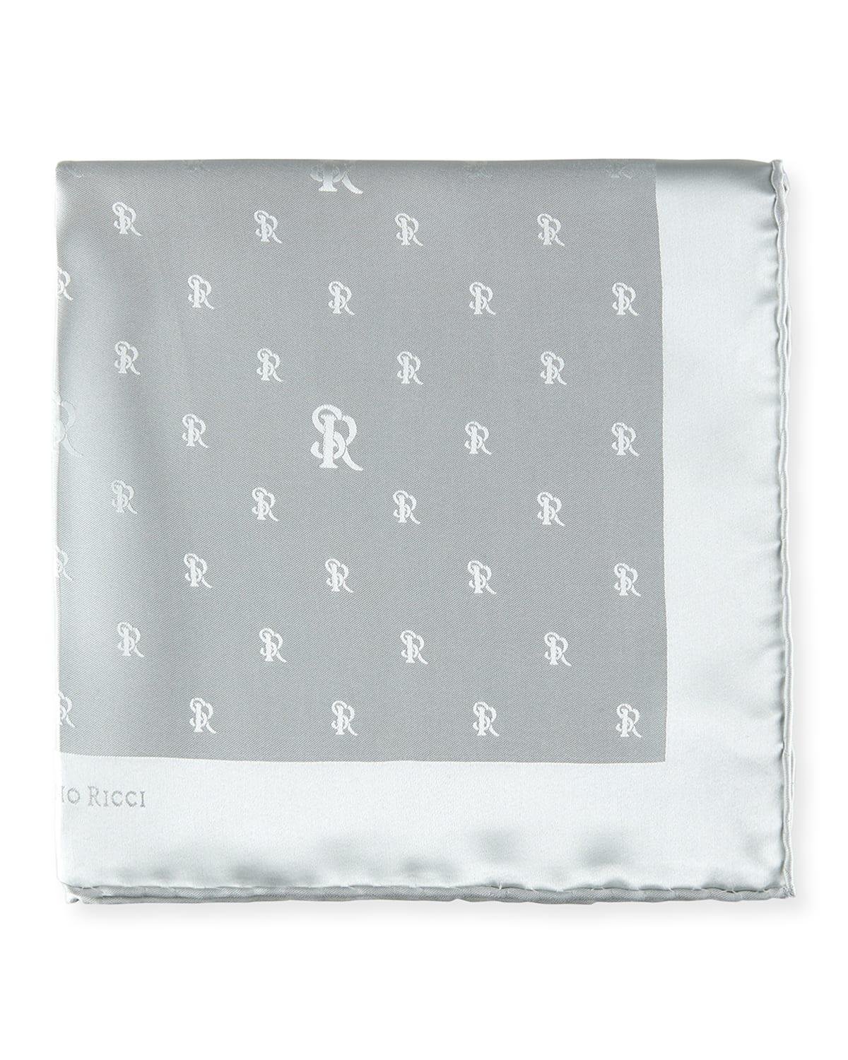 Silk Logo Pocket Square by STEFANO RICCI