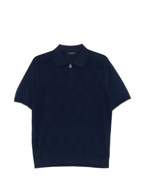 patterned zip-fastening polo shirt by STEFANO RICCI