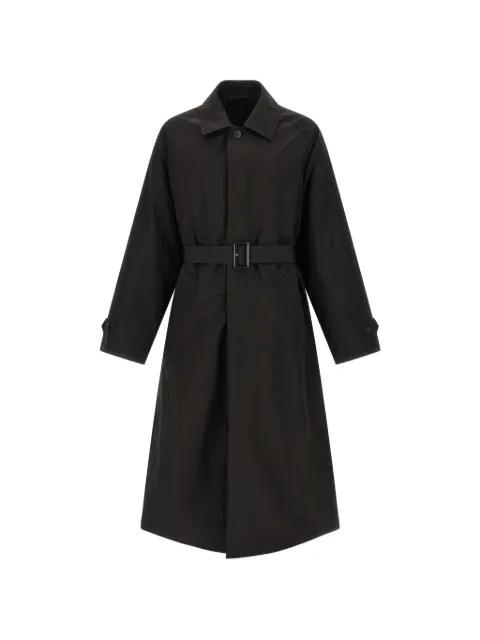 belted multilayer trench coat by STEIN