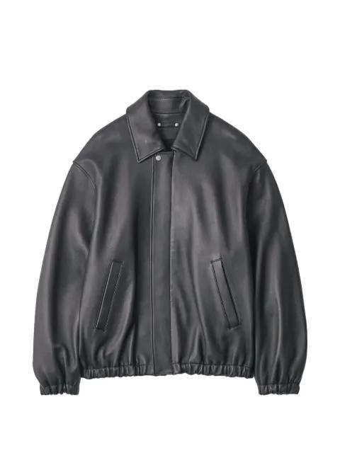 leather zip-up jacket by STEIN