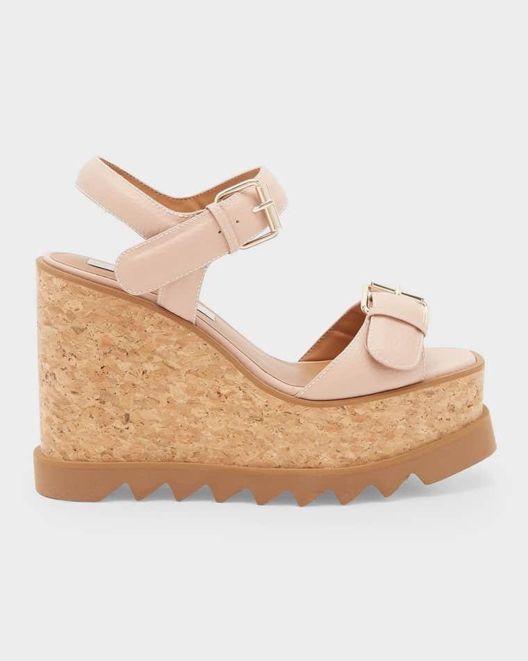 120mm Sneak-Elyse Vegan Leather Platform Sandals by STELLA MCCARTNEY