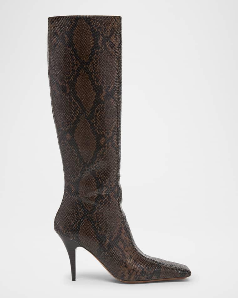 Alter Snake-Print Tall Stiletto Boots by STELLA MCCARTNEY