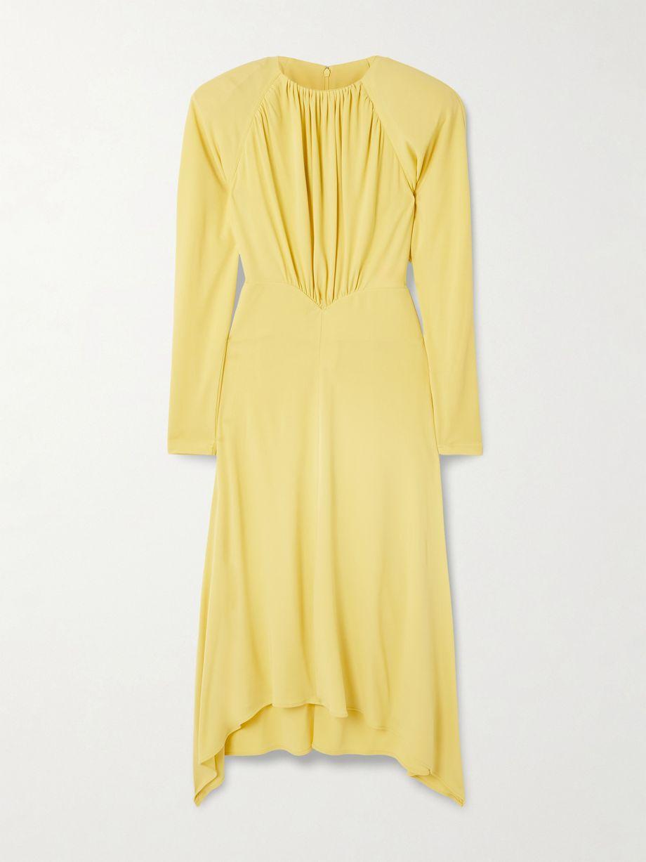 Asymmetric draped crepe midi dress by STELLA MCCARTNEY