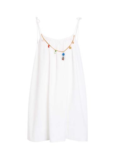 Bead-embellished cotton mini dress by STELLA MCCARTNEY