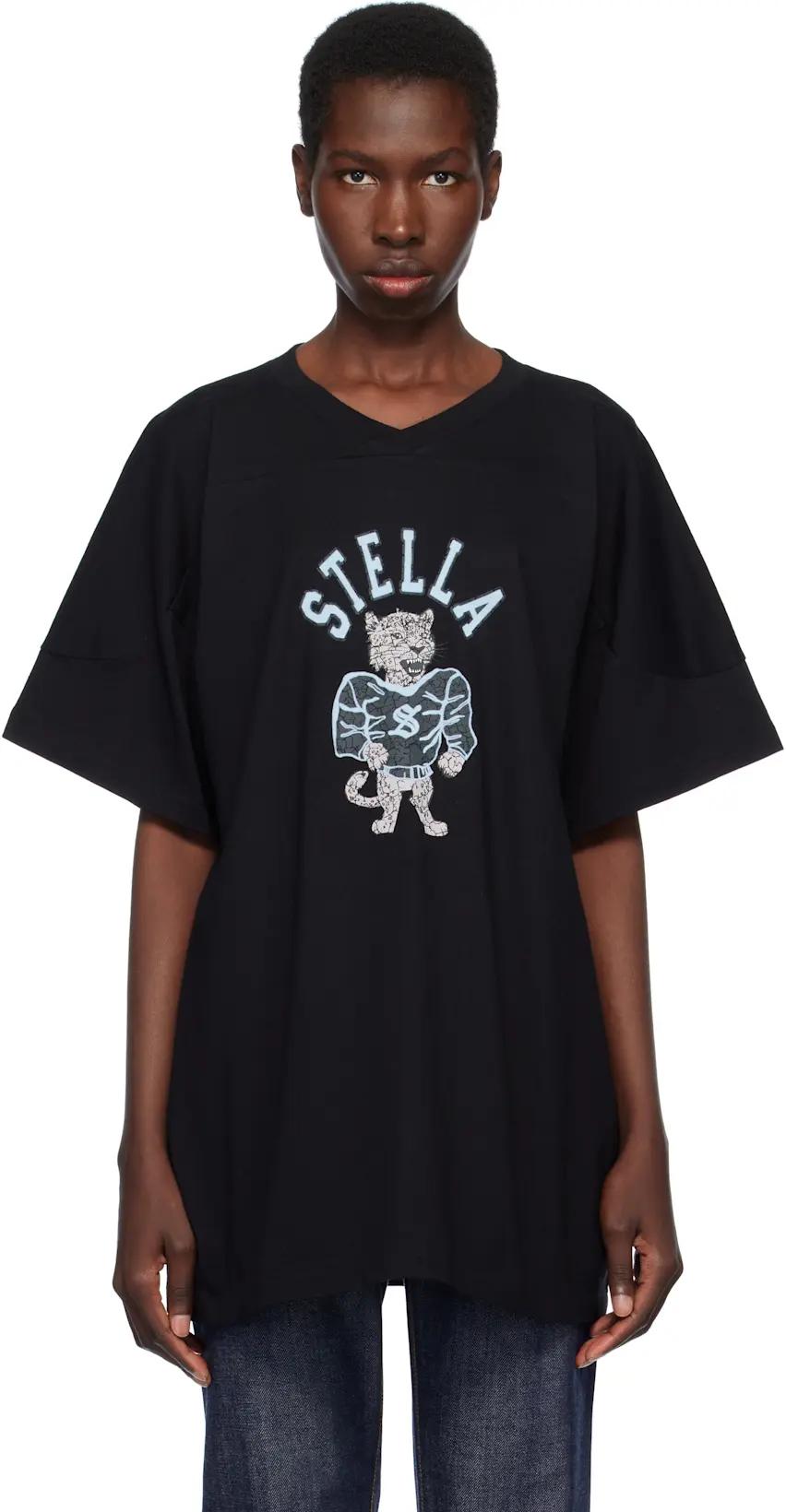 Black Leopard Mascot T-shirt by STELLA MCCARTNEY