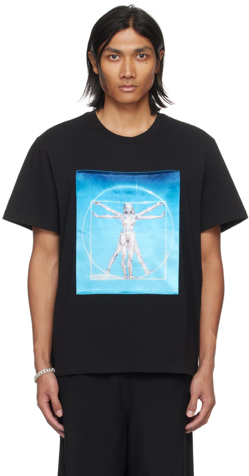Black Vitruvian Woman T-Shirt by STELLA MCCARTNEY Black Vitruvian Woman T-Shirt by STELLA MCCARTNEY