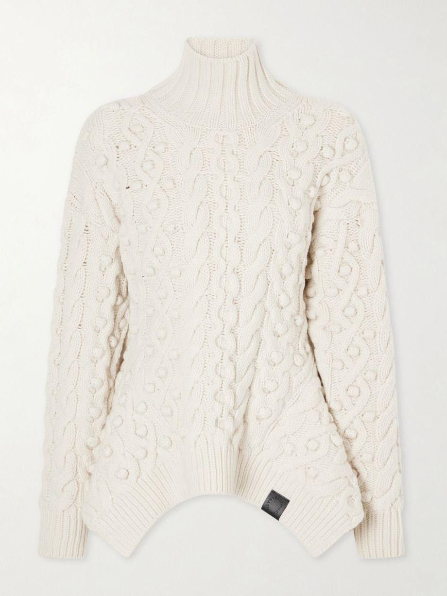 Bobble cable-knit wool turtleneck sweater by STELLA MCCARTNEY