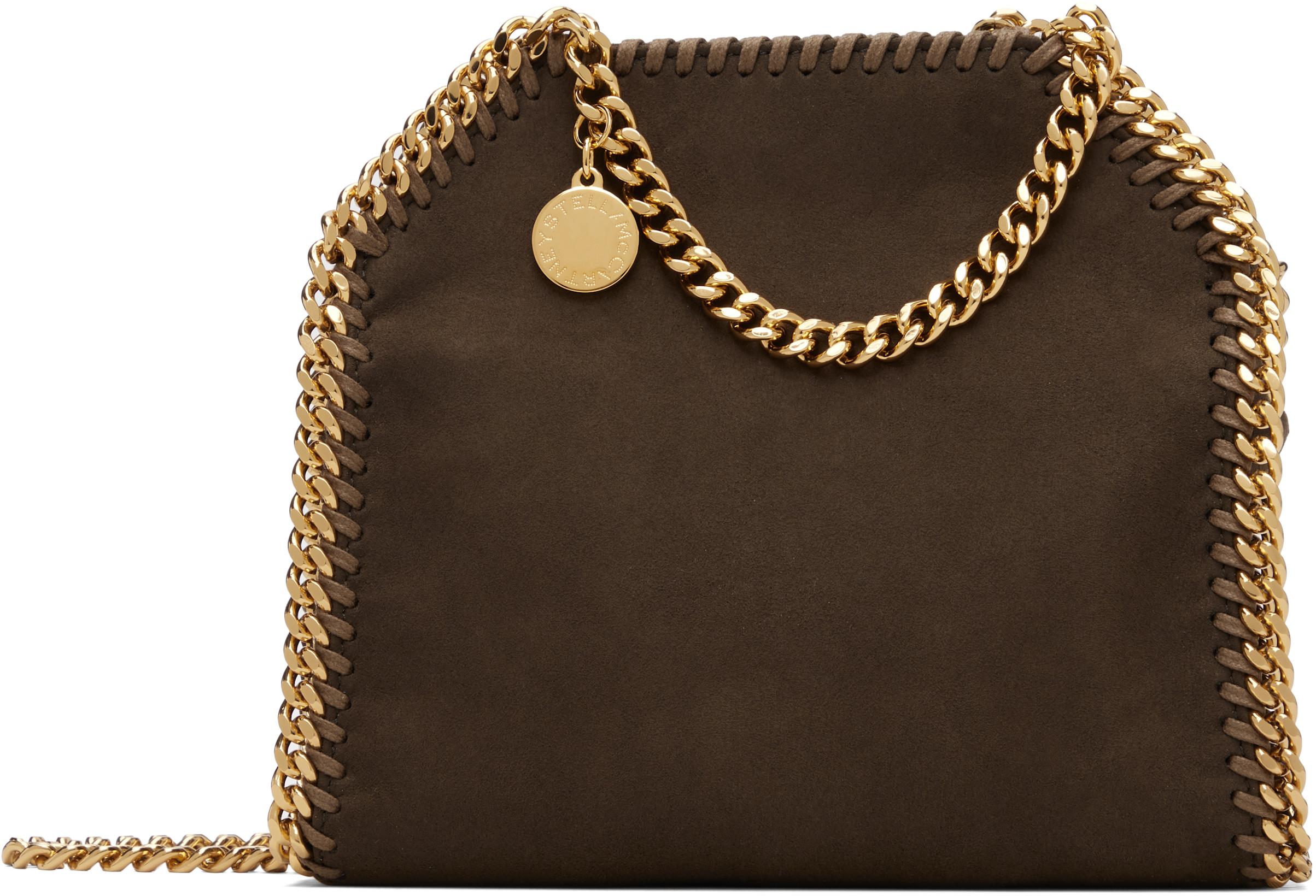 Brown Falabella Faux-Suede Tiny Bag by STELLA MCCARTNEY