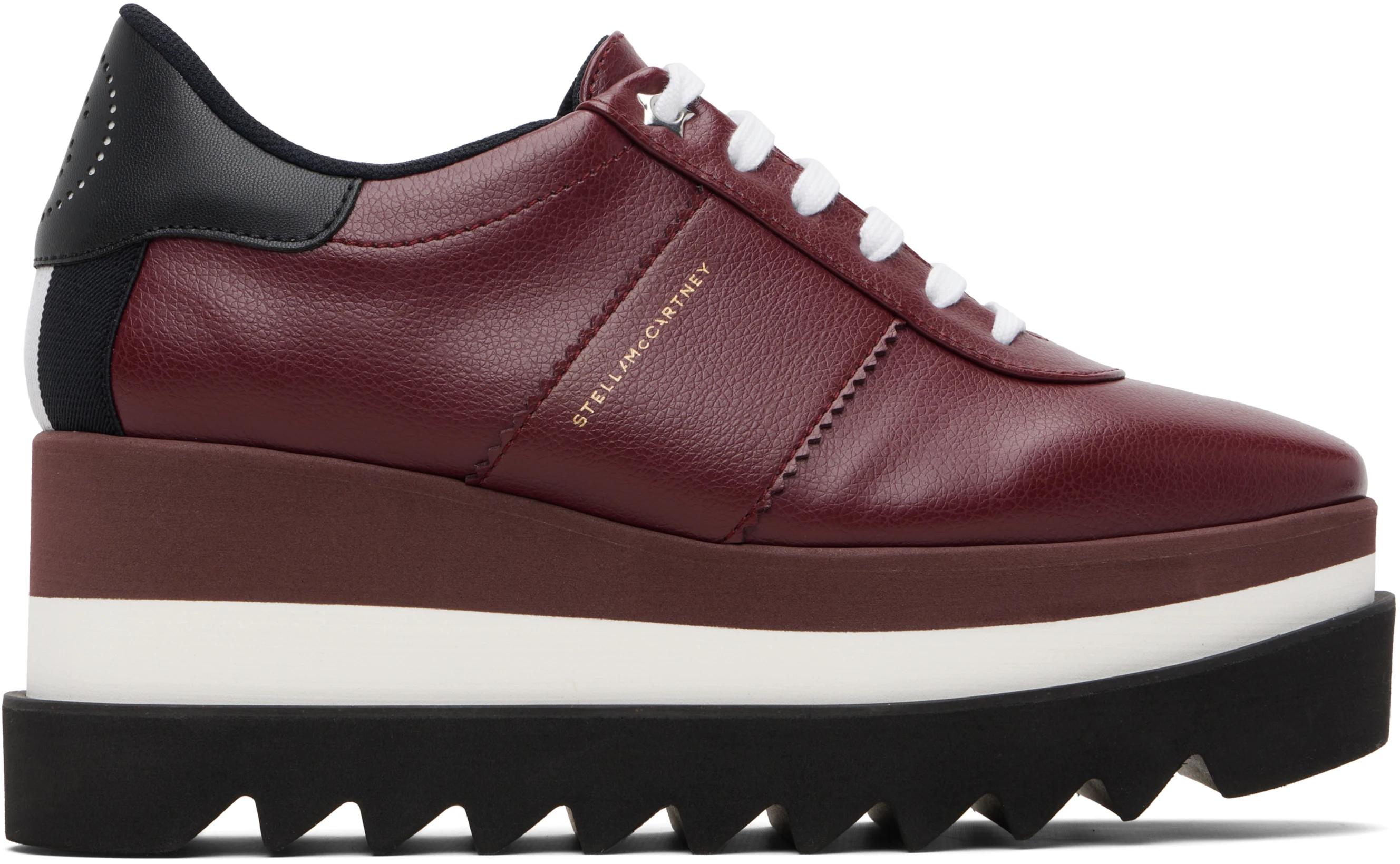 Burgundy Sneak-Elyse Platform Sneakers by STELLA MCCARTNEY